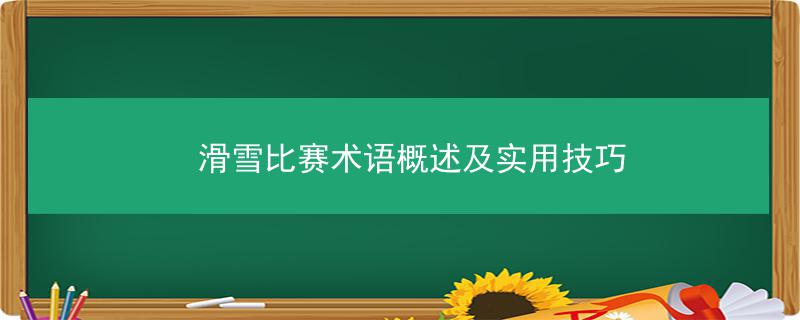 完美体育网站滑雪比赛术语概述及实用技巧(图1)