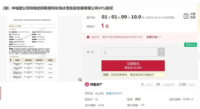 1元拍卖！泼天流量救不了阿勒泰国际完美体育网站滑雪场？(图1)