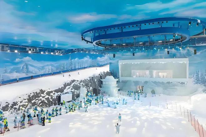 案例赏析武汉冰雪中心：216㎡超大亚克力看台透视冰雪激情(图1)