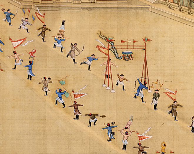 清朝腊八有奇俗：皇室贵完美体育族酷爱的冰上狂欢是啥样？(图4)