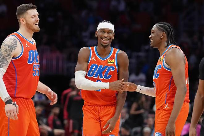 43分大胜！雷霆1-1掘金亚历山大34+8约基奇六犯离场(图6)