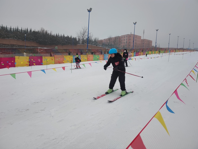 2024年西安市全民健身滑雪系列赛（灞桥站）暨灞桥区全民健身br滑雪趣味赛盛大举行(图1)