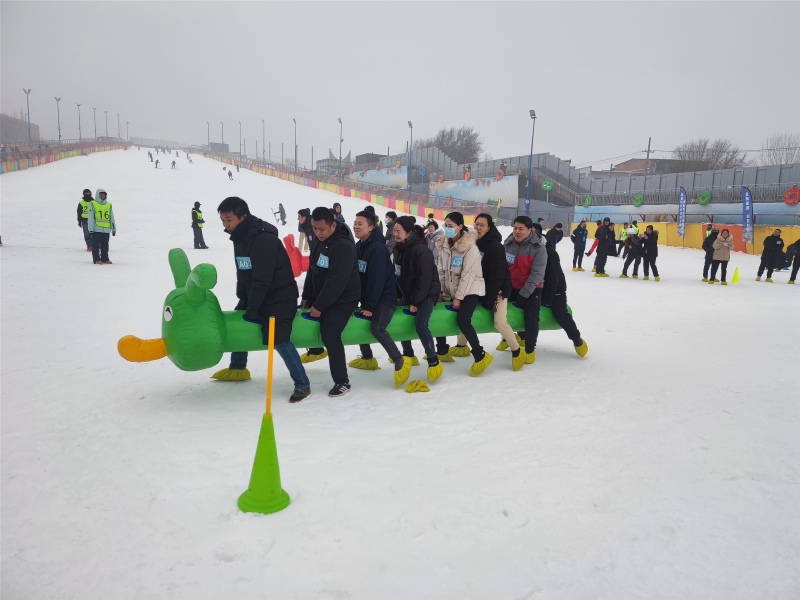 2024年西安市全民健身滑雪系列赛（灞桥站）暨灞桥区全民健身br滑雪趣味赛盛大举行(图2)